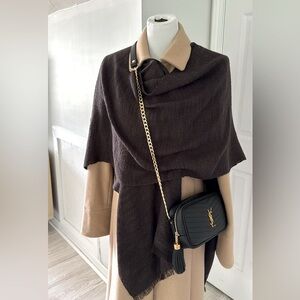 100% Authentic Saint Laurent  Black Leather Shoulder Bag